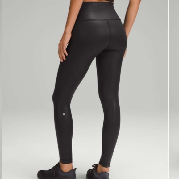 Lululemon Wunder Train High-Rise Tight 28" Radiate Foil Print Black - Picture 3 of 11